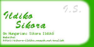 ildiko sikora business card