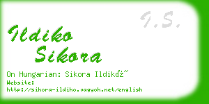 ildiko sikora business card